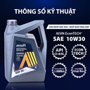 Nhớt Động Cơ Aisin 10W-30 CI-4/SL econTECH+ Semi Synthetic 6 Lít ECSI1036PB
