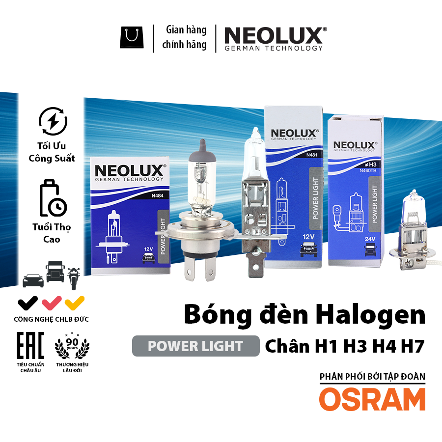 Bóng H4 N484 12V 100/80W P43T NEOLUX 