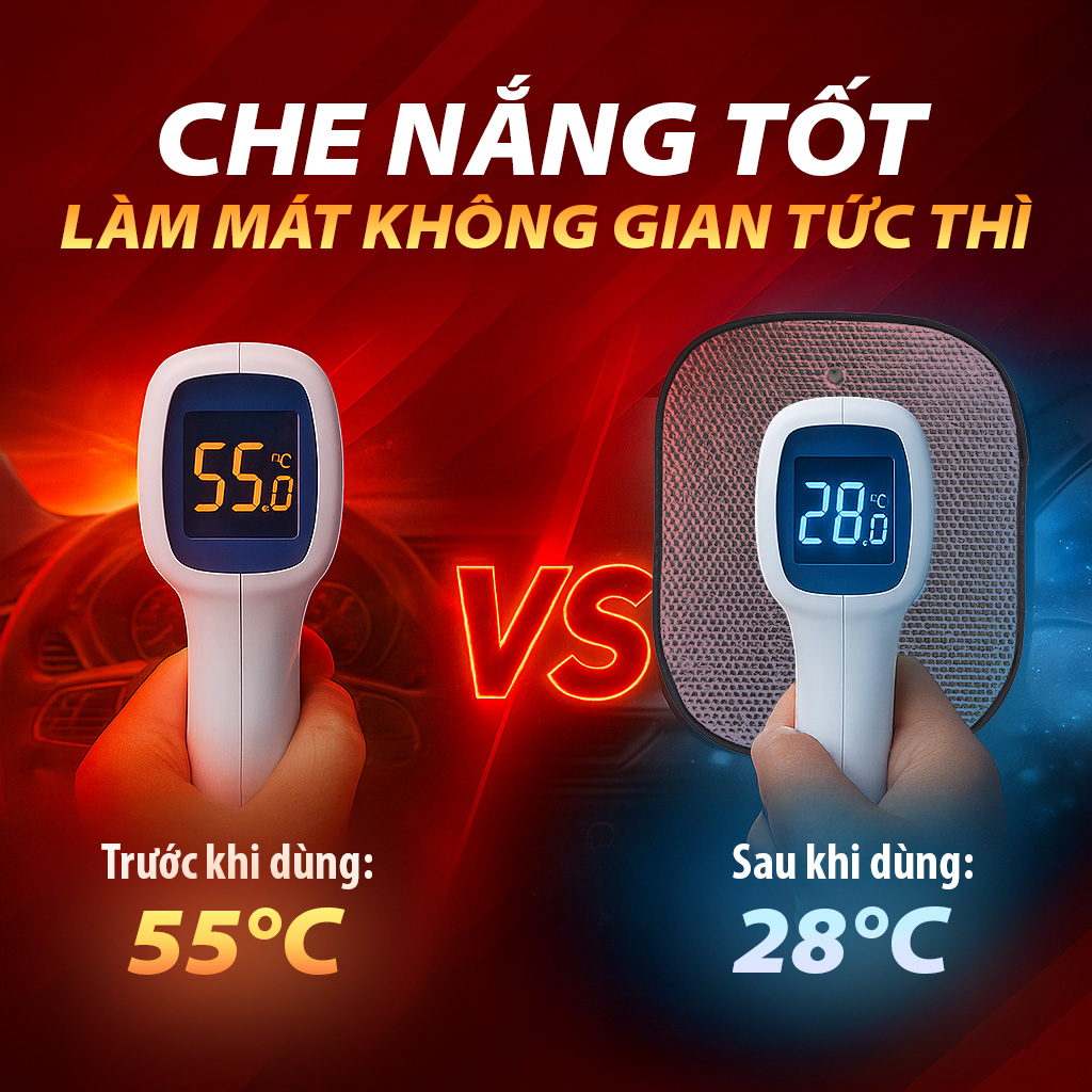 Che nắng xốp tròn nhỏ CIND (màu bạc/xanh) CD-C044 36*44CM 1SET/2PCS 