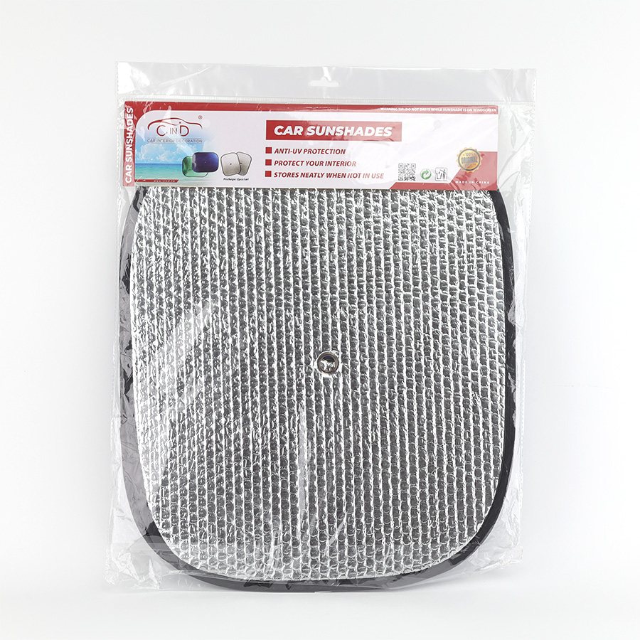 Che nắng xốp tròn nhỏ CIND (màu bạc/Lam) CD-C044 36*44CM 1SET/2PCS 