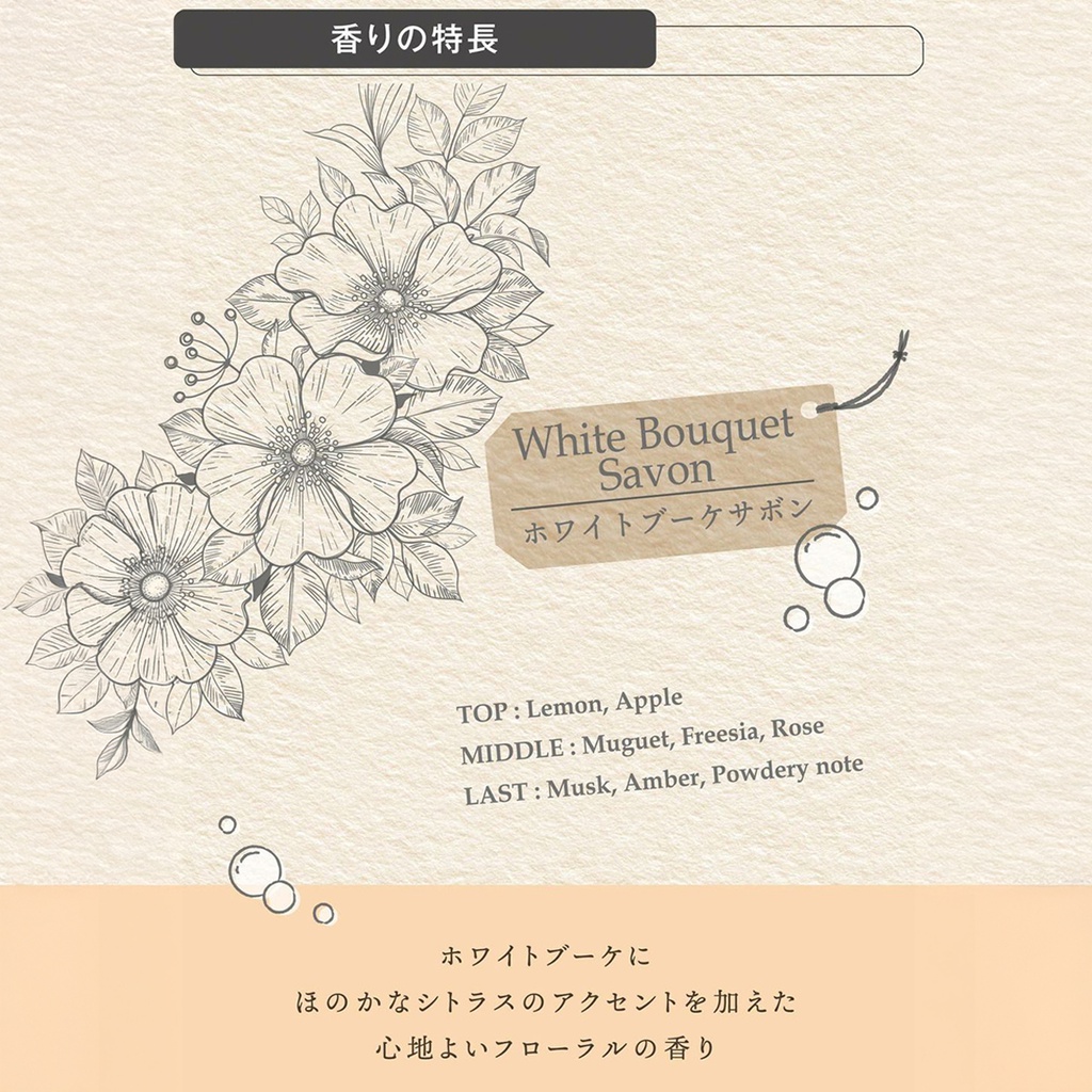 Dầu thơm RELAX SAVON LIQUID WHITE BOUQUET L2103 110ml vàng