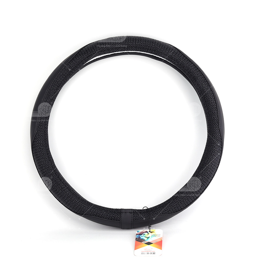 Bao vô lăng CIND PU+TPE E011 size M đen/đen