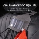 CIND BO-L021 (Xám) Móc treo đôi + đựng ly sau ghế (da)