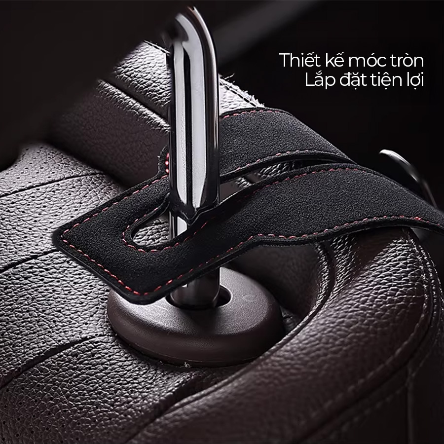 CIND BO-N021 (Đen) Móc treo đôi sau ghế (da)