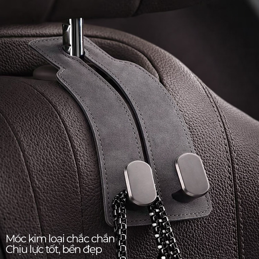 CIND BO-N021 (Xám) Móc treo đôi sau ghế (da)