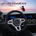 Bao vô lăng CIND PU+TPE E011 size M đen/đen