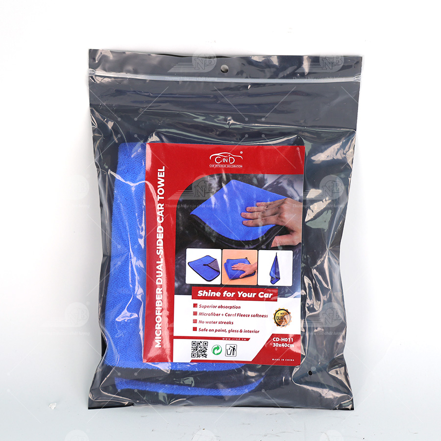 Khăn lau đa năng CIND CD-H011 30*40 lam/xám