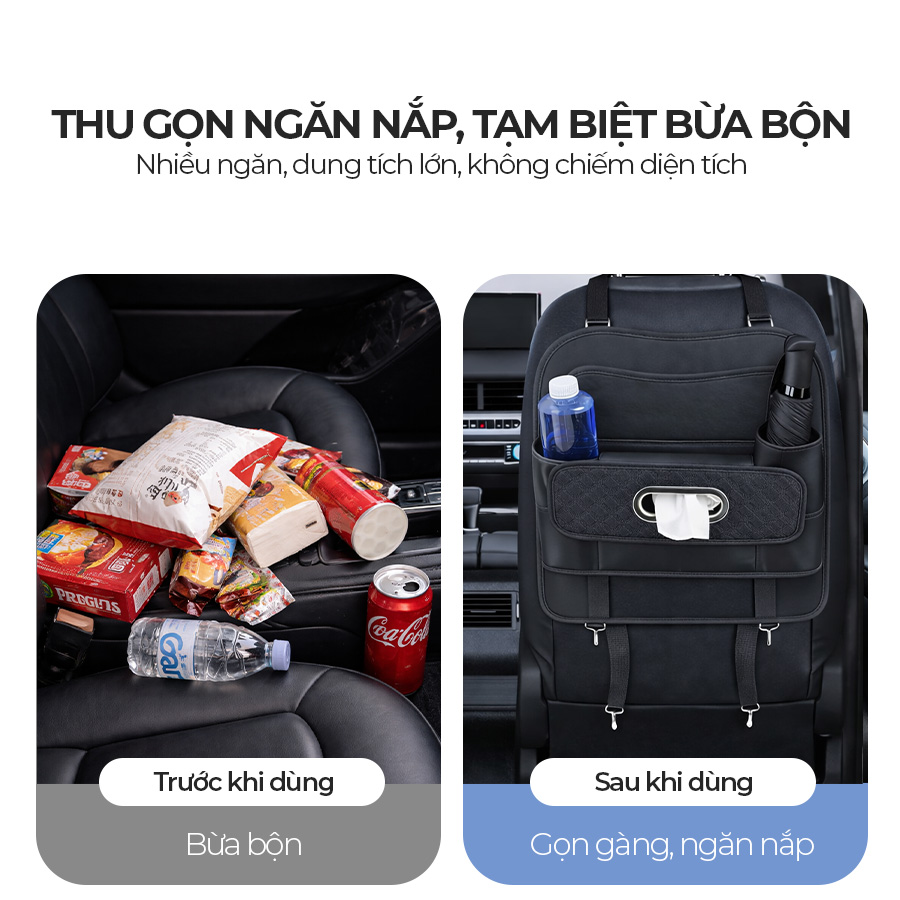 CIND CD-T011 (Đen) Túi đựng đồ size trung (kiểu gấp gọn)