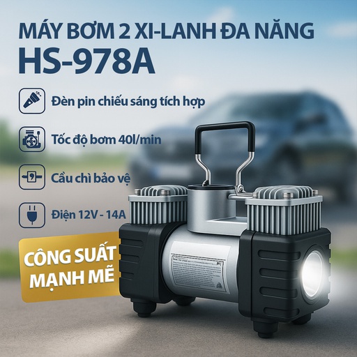 [MBJLHS978A] Máy bơm có đèn HS-978A